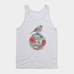 Watermelon Flowers and Turquoise Sky Tank Top